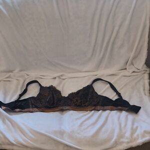 Elegant Black and Brown Lace Bralette